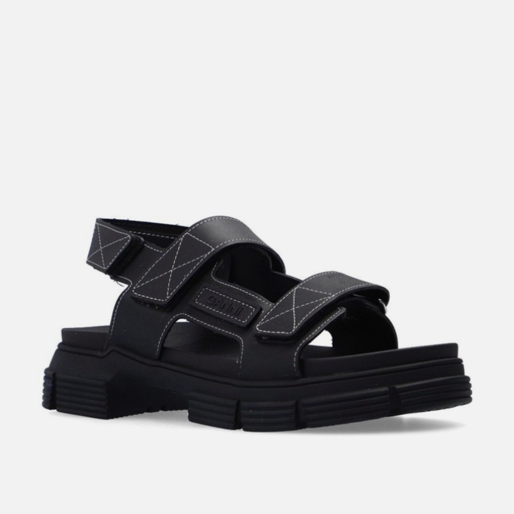 GANNI Black Chunky Sandals SIZE 41